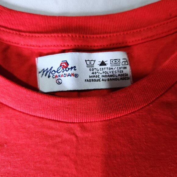 Red Wings Lidstrom T-shirt LG NHL Stanley Cup Molson Canadian Hockey Champions - Picture 6 of 8